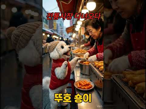 "전통시장 다녀온 숑이" #강아지 #강아지일상 #댕댕이