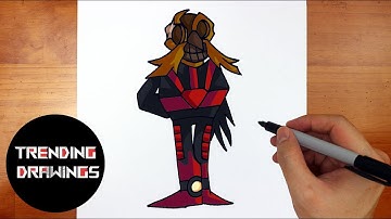 How To Draw FNF MOD Character - Minus Egg Easy Step by Step