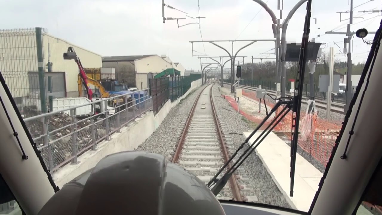 Epinay Le Bourget en cabine d'une rame Dualis le 24 mars 2017