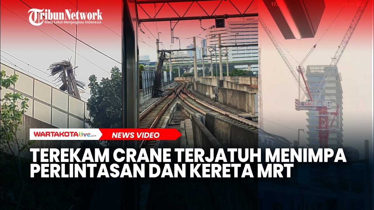 Besi Crane Tiba-tiba Jatuh di Jalur MRT Jakarta, Operasional Disetop