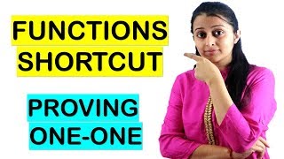 ONE-ONE/INJECTIVE FUNCTION SHORTCUT METHOD//FUNCTIONS SHORTCUT