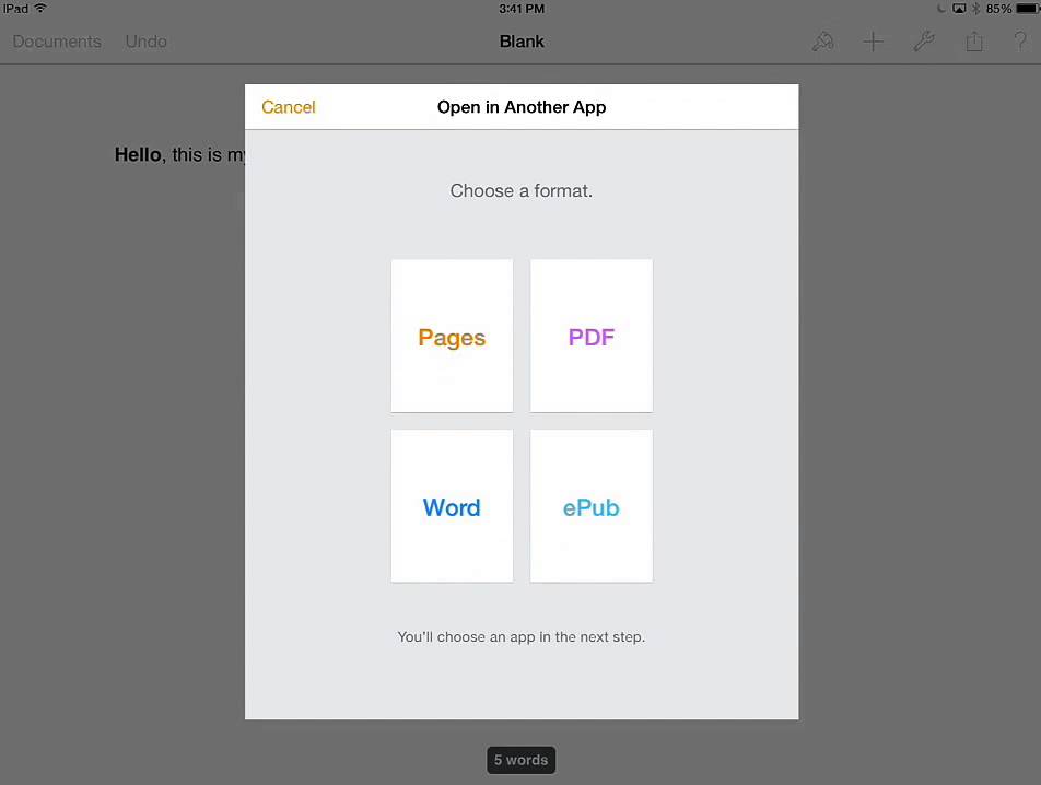 Sharing Your Pages Document