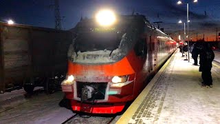 Электропоезд. Станция Семёнов / Electric train. Semenov station (RUSSIA)