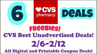 CVS Best Unadvertised Deals 2/6-2/12 Couponing This Week! Free & Moneymakers! Digital Deals!