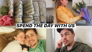 VLOG: Surprising Jess, Cooking , Editing, Recording Podcasts &amp; bedtime chats | Jess&amp;Bren Vlog #56