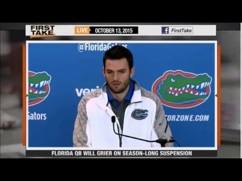 ESPN First Take Florida QB Will Grier Suspended After PEDs Test