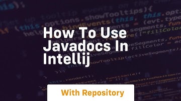 How to use javadocs in intellij