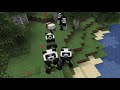 Minecraft: Oturarak Bambu Yiyen Sevimli Pandalar