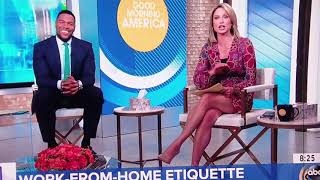 Legs of Good Morning America Amy Robach in Flowered Mini