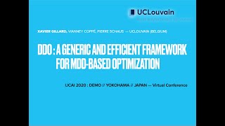 Ddo, a Generic and Efficient Framework for MDD-Based Optimization