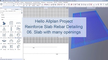 Hello Allplan! with ALLTO PythonParts - Slab Reinforcement | Slab with many openings