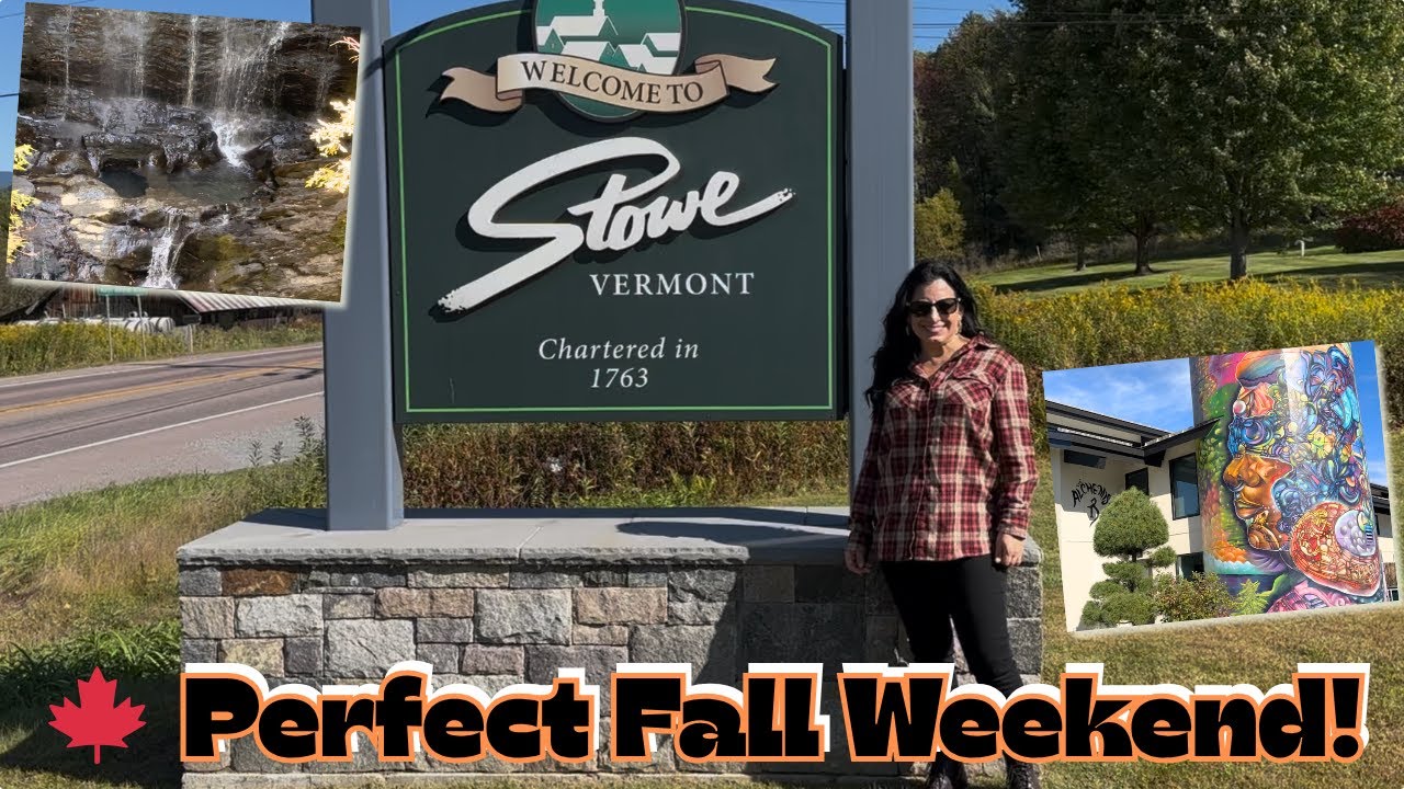 Perfect Fall Weekend in Stowe, Vermont 🍁 Food, Foliage & Hidden Gems | Waterfalls, Cars & Cozy Vibes