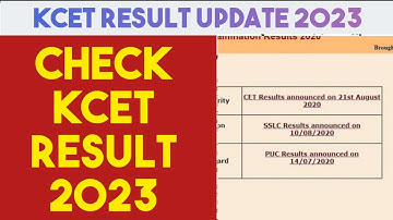KCET result 2023|check KCET result 2023 in mobile direct link