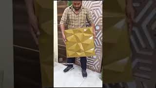 Dazzling 3D PVC Diamond Panels in Radiant Gold by Interior Xpressions