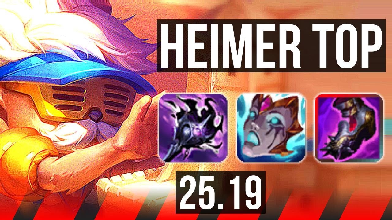 HEIMERDINGER vs FIORA (TOP) | 11 solo kills, Legendary | KR Master | 25.19
