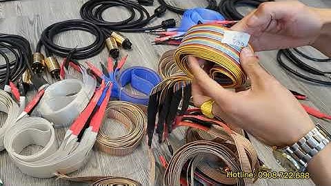 Dây loa đan vải, dây loa dẹt mạ Bạc, dây AV tham chiếu XLO, Dây nguồn