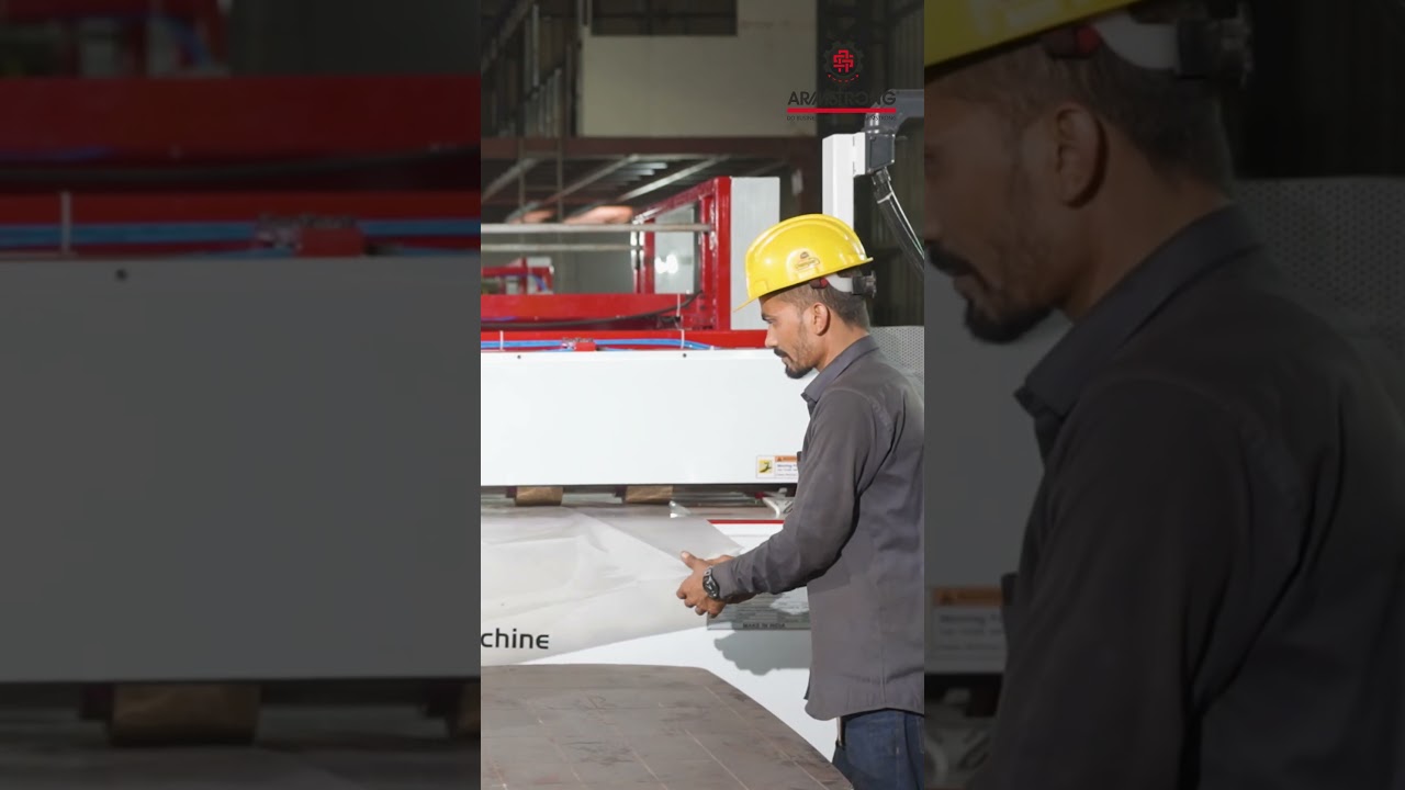 ARMSTRONG SUSPENDED LINER SEALING MACHINE WITH AUTO WASTE CUTTING