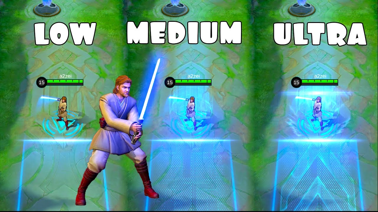 Alucard Obi-Wan Kenobi Starwars Skin in Different Graphics Settings | MLBB
