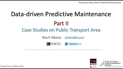 Data-driven Predictive Maintenance: concepts, challenges and current trends PART II