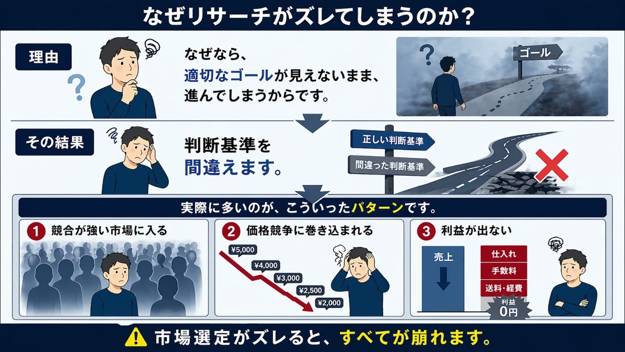 市場選定とリサーチで失敗する原因