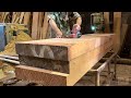 The craftsman's perfect and skillful woodworking skills - giant solid wood furniture !