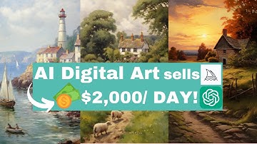 Make $2,000 A Day with AI Digital Art! Step-by-Step Guide For This Easy Passive Income Side Hustle