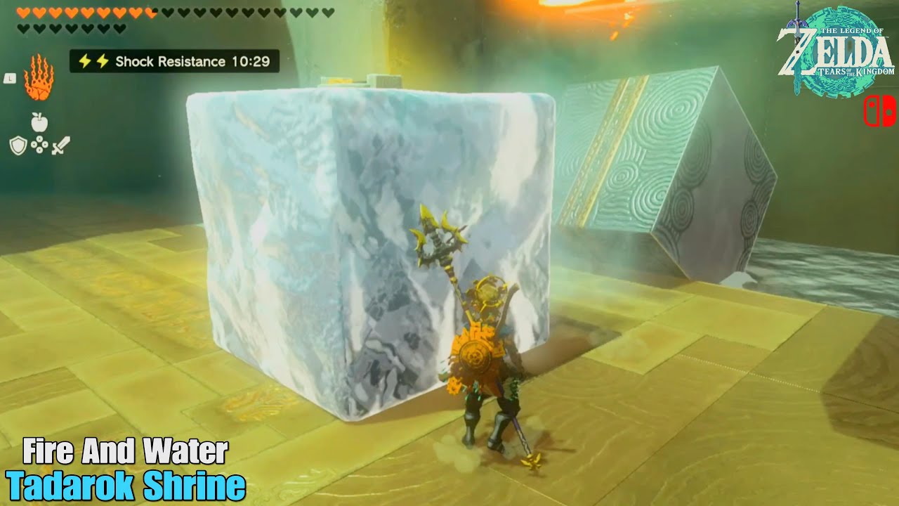 Legend of Zelda TOTK Fire and Water Tadarok Shrine & Exploring, River of the Dead Waterfall