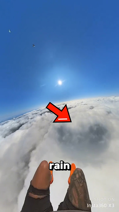 Skydiving through raincloud 😳 (@ericfinat/ig)
