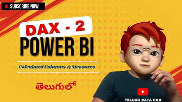 Master Measures & Calculated Columns Telugu | PowerBi DAX Tutorial | Telugu Data Hub
