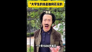 《大学生每月生活费是如何花完的》 #大学生 #生活费 #真实 #反转