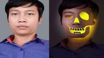 Photoshop cc 2020 tutorial,glowing skull portrait effects