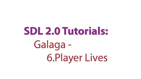SDL 2.0 Tutorials: Galaga - 6.Adding the Player Lives to the Play Screen