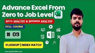 Lec:-9 Excel VLOOKUP, MATCH &amp; INDEX | Lookup Formulas Complete Tutorial in Hindi #excel 