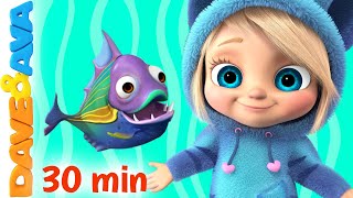 🤪 Once I Caught a Fish Alive and More Nursery Rhymes | Down by the Bay Part 2 | Dave and Ava 🤪