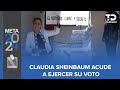 Claudia Sheinbaum vota después de una larga espera