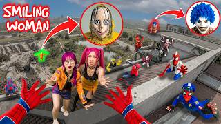 7 SPIDERMAN Vs SMILING WOMAN REAL LIFE ESCAPE 462.0 Horror Parkour Pov Pretty Girl Kpop Demon Hunter