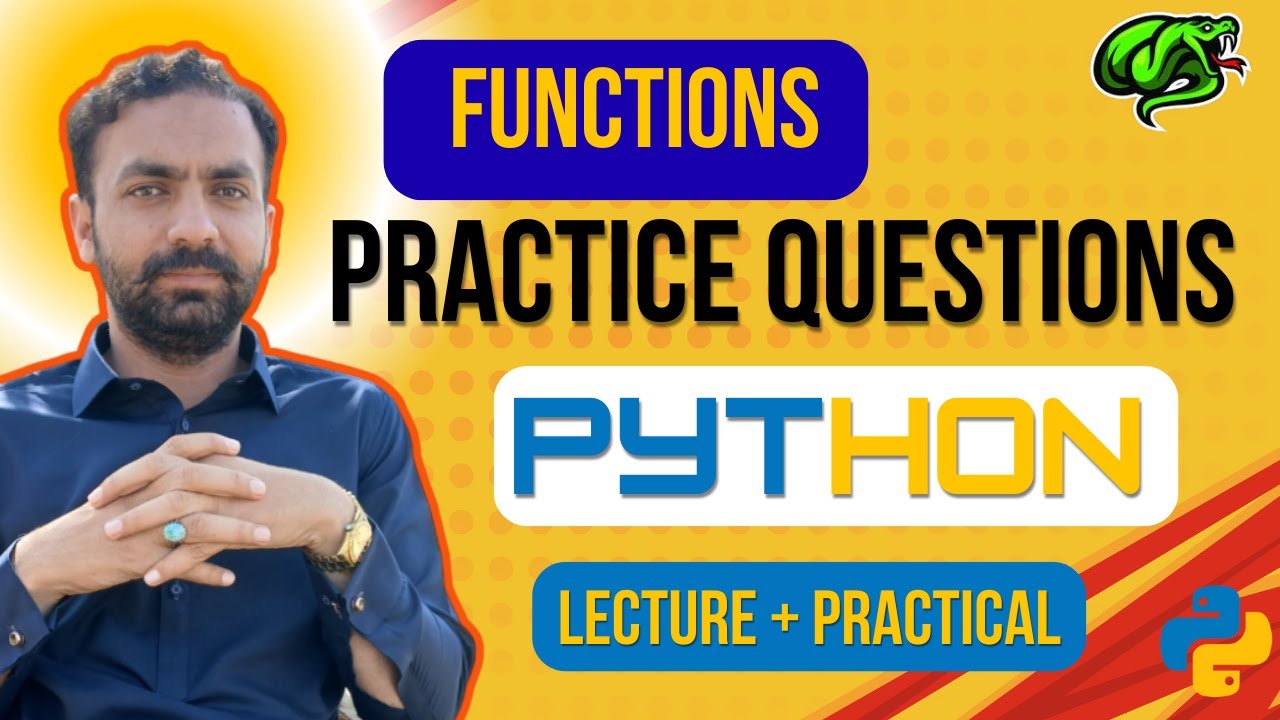 Lec-35: Python practice questions | functions in Python | Python full ...