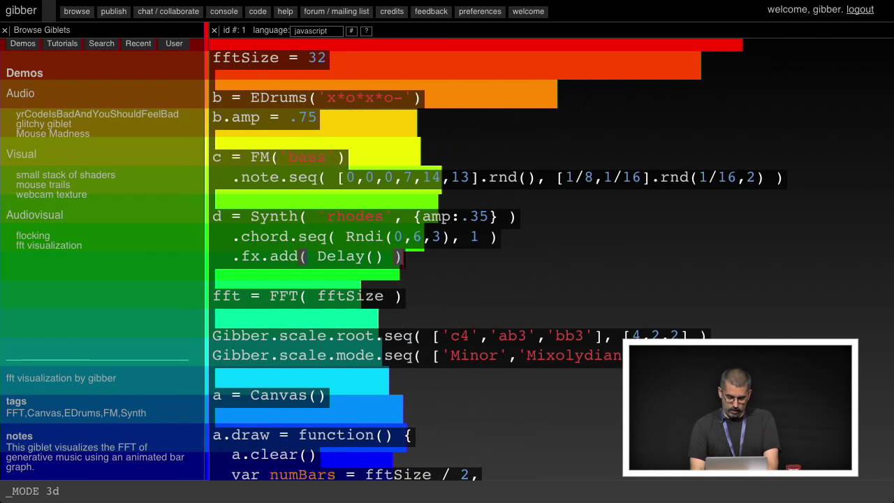 Charlie Roberts: Gibbering at Algoraves - JS in Live Audiovisual Performances - JSConf.Asia 2014