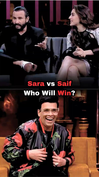 Sara vs Saif's Game Night Goes Funny😂Sara Ali Khan & Karan Johar #saraalikhan #karanjohar #bollywood