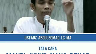 Ustad Abdul Somad  Cara mandi junub yang benar