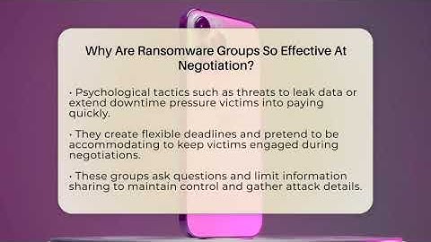 Why Are Ransomware Groups So Effective At Negotiation? - Talking Tech Trends