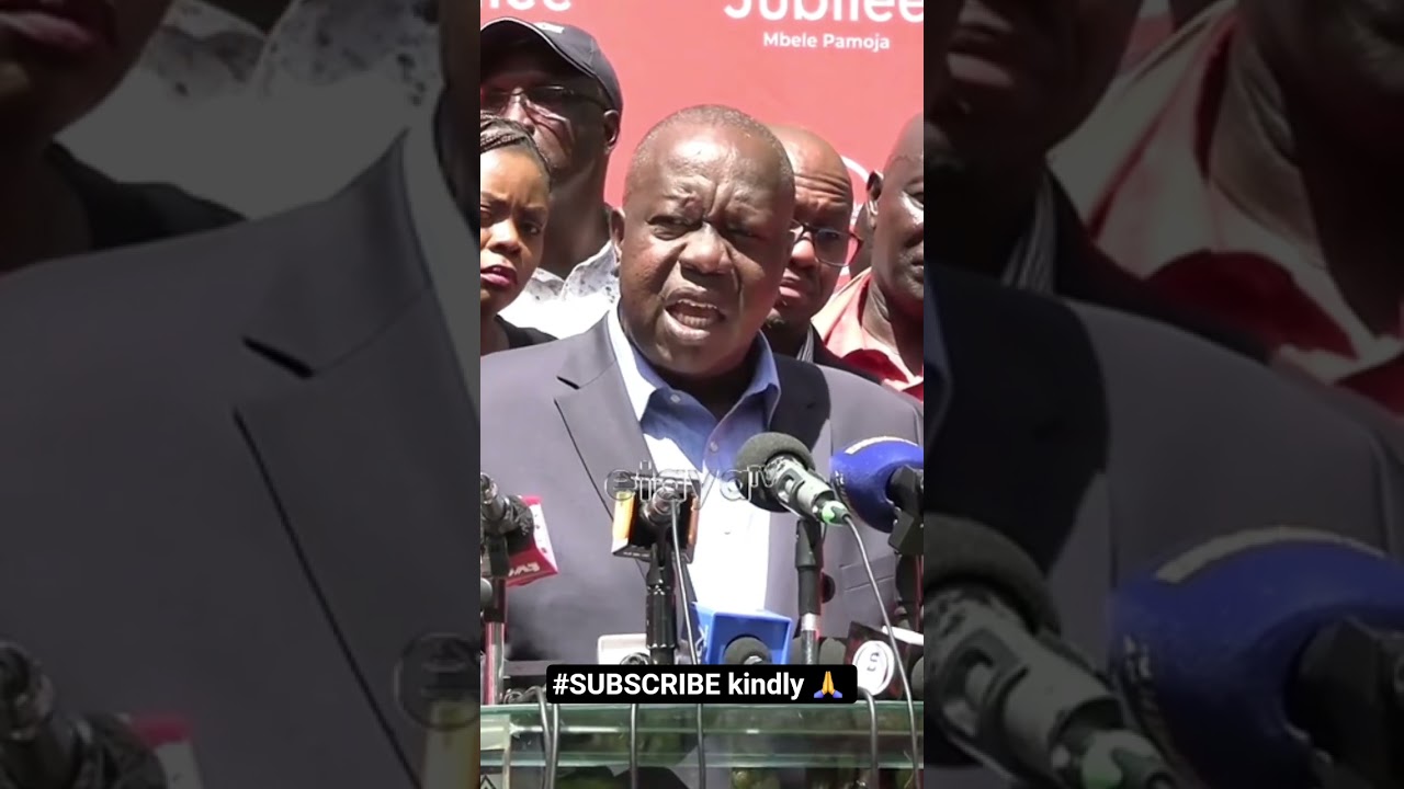 Fred Matiangi today in Nairobi releasing press