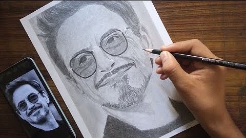 Drawing Robert Downey Jr. ,tony stark drawing step by step easy tutorial