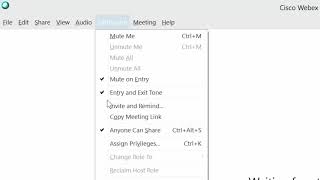 Webex preferences for classroom