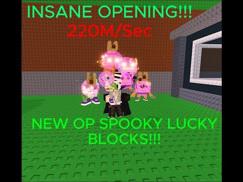 I GOT CRAZY LUCKY WITH NEW SPOOKY LUCKY BLOCKS - YouTube