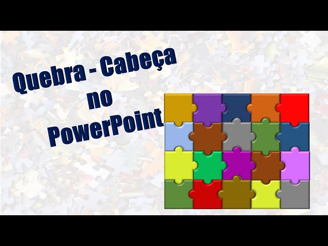 A maneira mais simples de criar peças de quebra-cabeça no PowerPoint