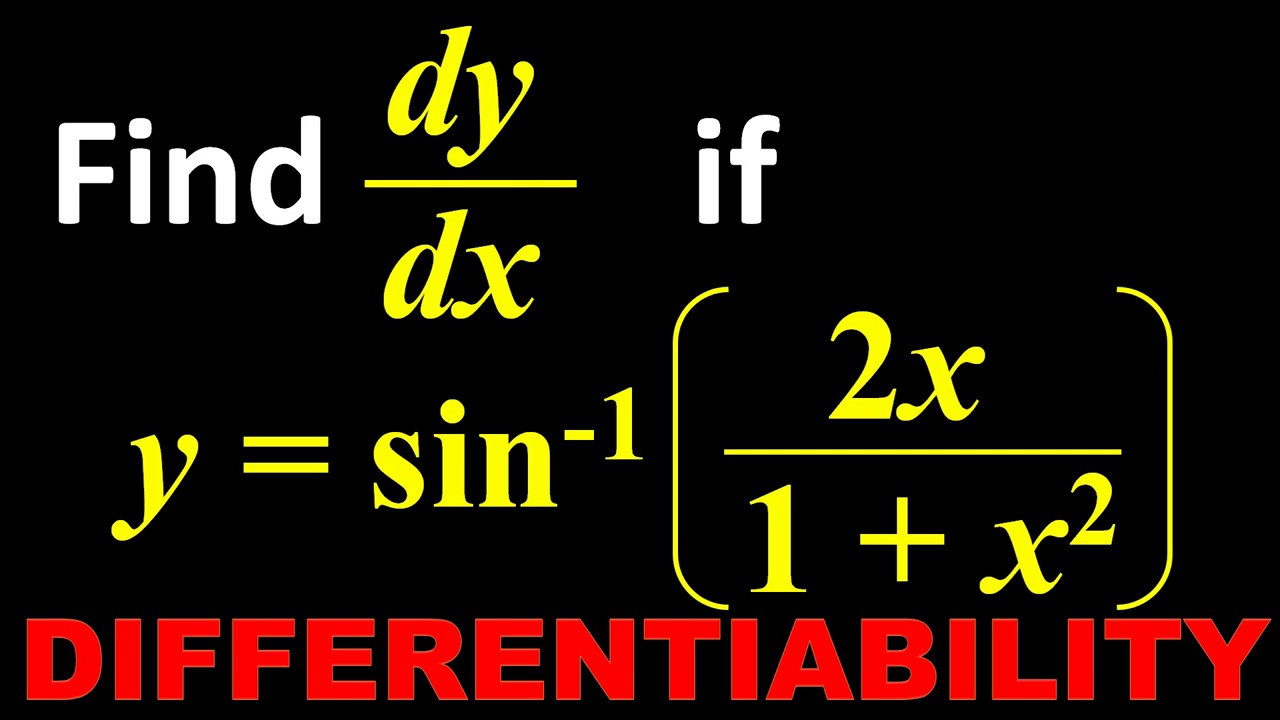 10 Derivative Find Dy By Dx Of Y Sin 1 2x Upon 1 X2 Youtube