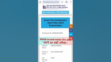 NIOS board exam fee pay करने का सही तरीका !! NIOS Board Stream-1 learners