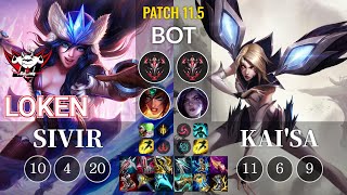 JDG LokeN Sivir vs Kai'Sa Bot - KR Patch 11.5