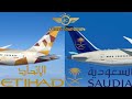 🇸🇦(Saudia) Saudi Arabian Airlines VS 🇦🇪 Etihad Airways 2021 Airline Comparison